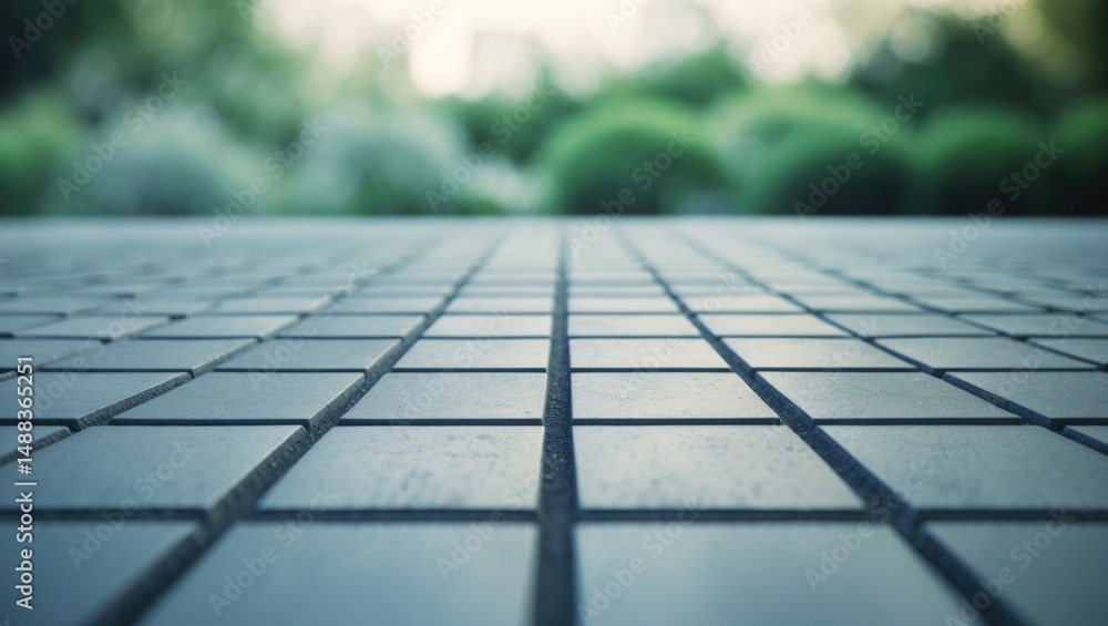 Poster abstract background with patterned paving tiles
