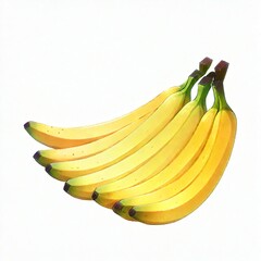 Ripe yellow banana game icon for 2D mobile game UI inventory and tropical fruit game design assets