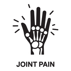 joint pain icon pack Vector black silhouette. with white background