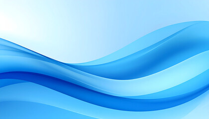 Obraz premium Fluid blue waves create a serene background, blending various shades of blue in a smooth, flowing design