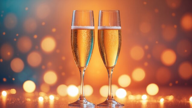 Sparkling wine at the New Year's Eve celebration