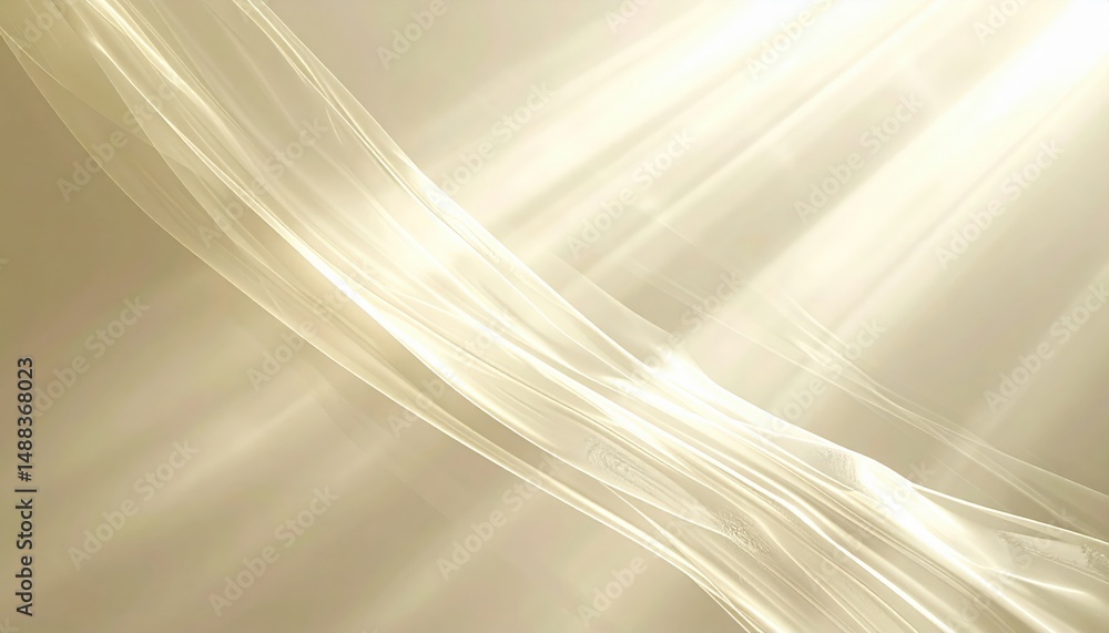Poster illuminating light rays creating abstract patterns digital art indoor space soft aesthetic close-up 