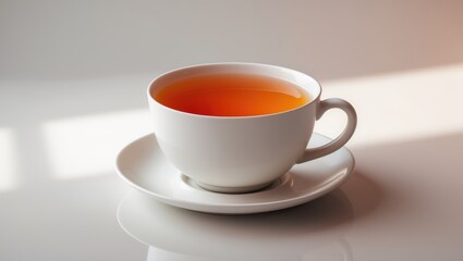 Fototapeta premium Background with a cup of black tea