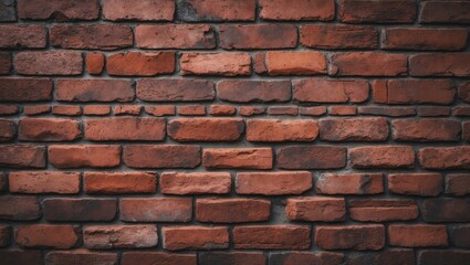 Obraz premium Antique brown brick wall background with natural sandstone grain and rough surface