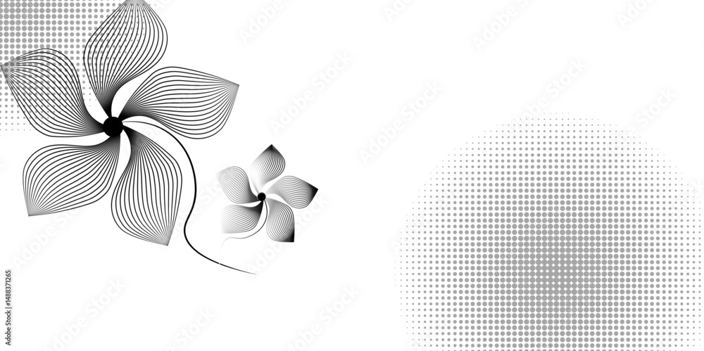 Poster abstract wave blend lines on transparent background. design for banner, wallpaper, background and ma