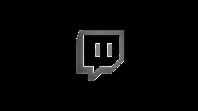 Neon speech bubble icon animation