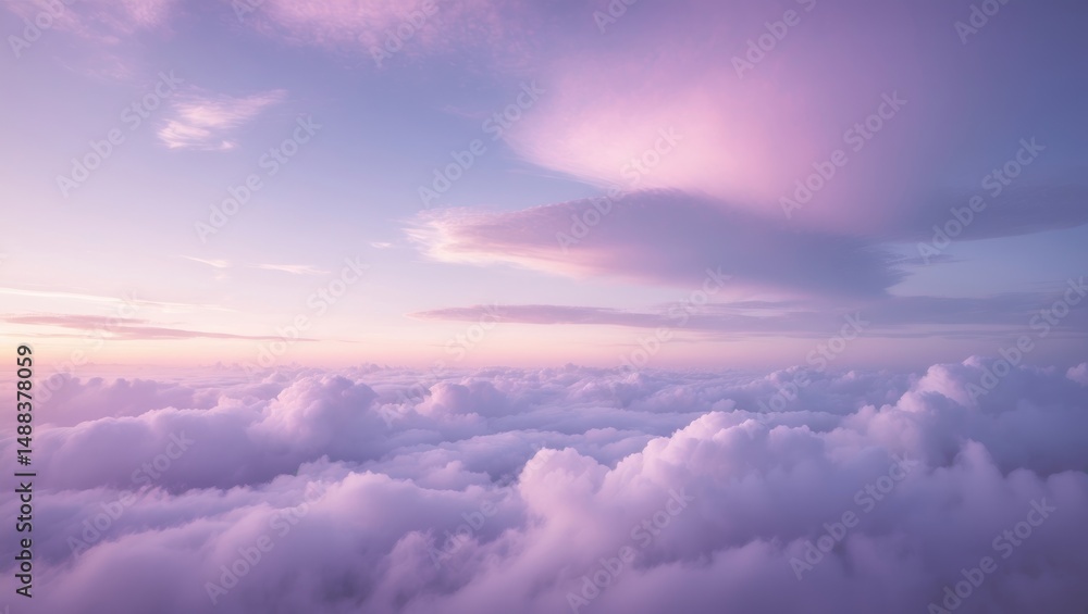 Poster cloudy sky in fantasy style with gradient hues for background use.