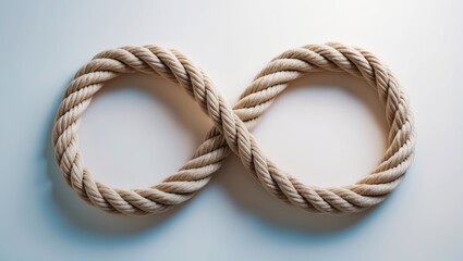Obraz premium Infinity Symbol - Eight-Shaped Rope Isolated on Background