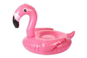 Flamingo print pink pool inflatable flamingo isolated on transparent background.PNG