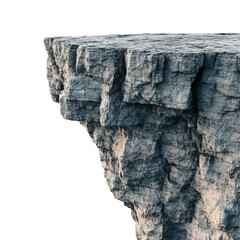 Cliff edge, isolated on a transparent background Png file format