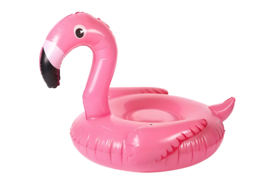 Flamingo print pink pool inflatable flamingo isolated on transparent background.PNG