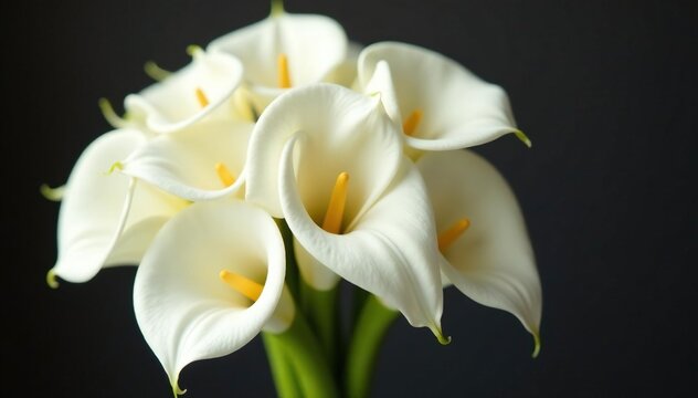 Classic round wedding bouquet, white calla lilies , peaceful, classic, white flowers