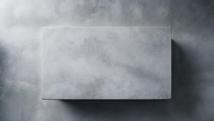 Bright white background with smooth grey limestone texture and modern stone desk surface in an urban setting