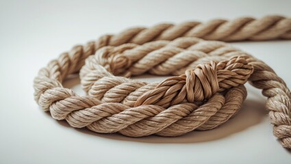 Obraz premium Close-up of rope on an isolated background