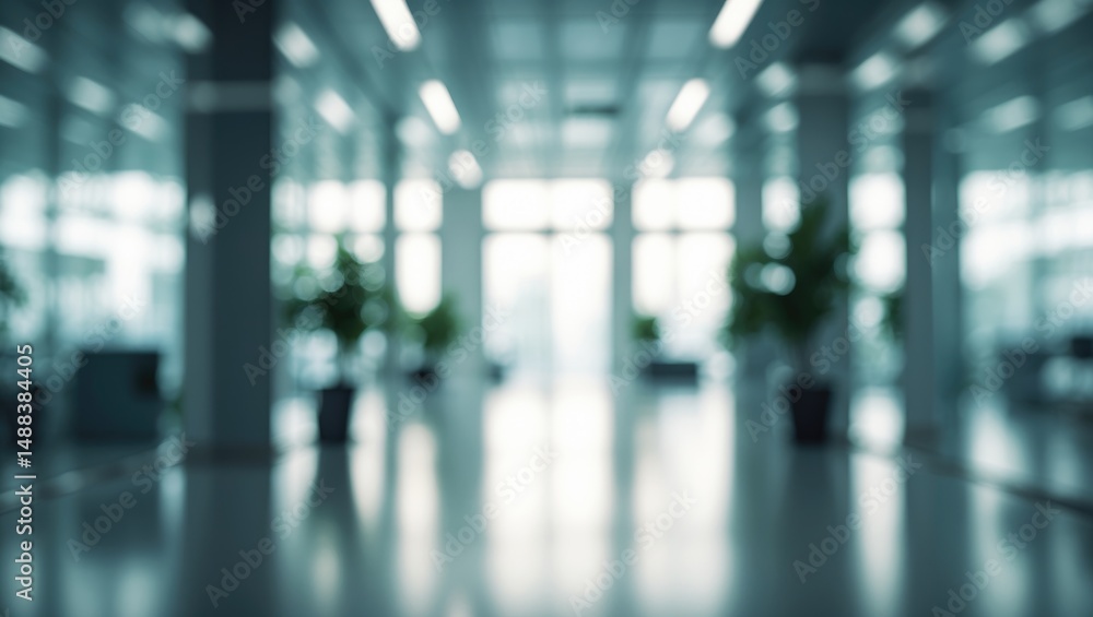 Poster fuzzy image of an unoccupied lobby. indistinct photo. backdrop.