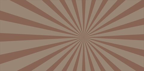 abstract background,  Sunburst background with brown sun ray .