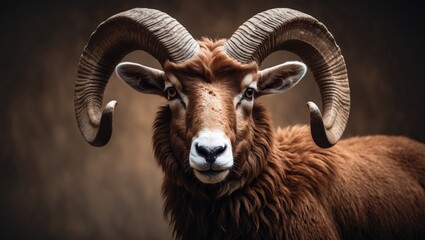 Fototapeta premium Image of a brown ram