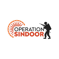 "Operation Sindoor" logo Design on white background