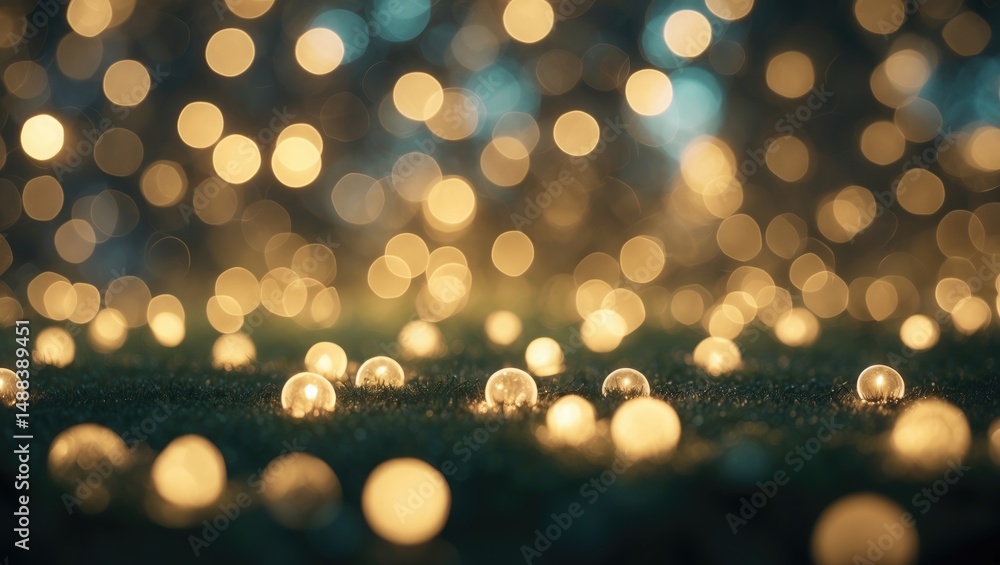 Poster Soft Focus Lights on an Abstract Bokeh Background