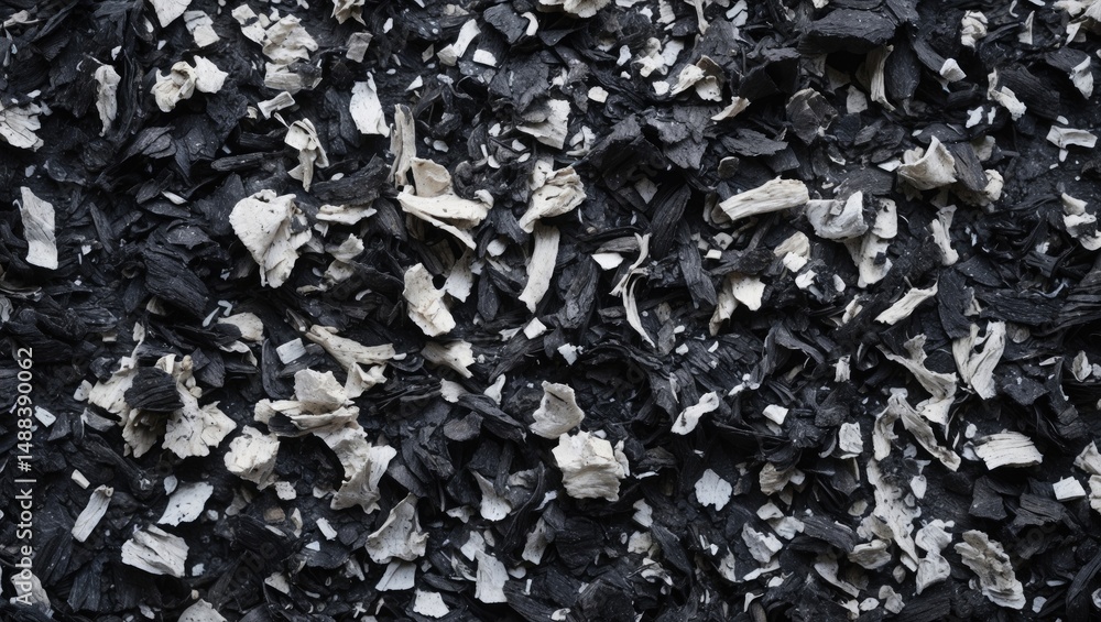 Poster Background showcasing ash with rough, burnt texture and environmental context