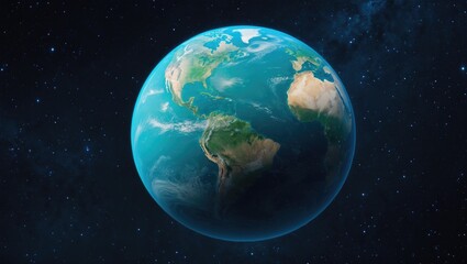 Obraz premium A little blue planet called Earth in the universe.