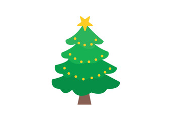 christmas tree evergreen pine fir vector emoji illustration symbol sign icon xmas 