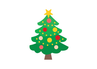 christmas tree evergreen pine fir vector emoji illustration symbol sign icon xmas 