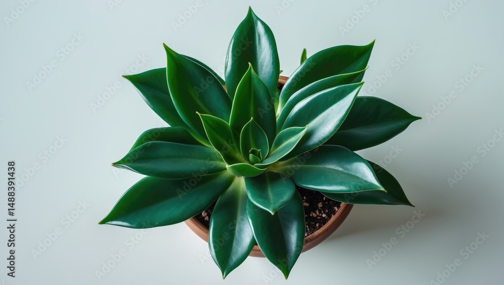 Poster Flower in a pot with a simple background