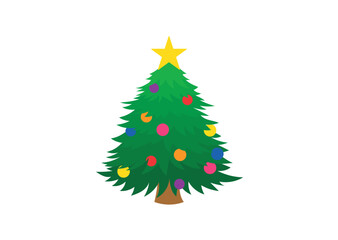 christmas tree evergreen pine fir vector emoji illustration symbol sign icon xmas 
