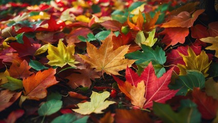 Fototapeta premium Autumn Leaves in the Background