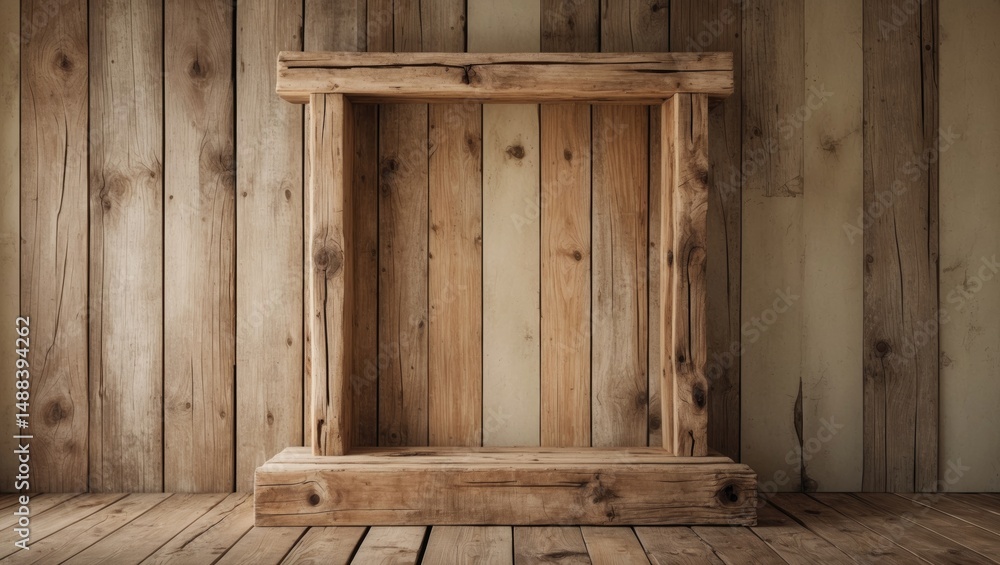 Poster rustic vintage wooden backdrop with space for text