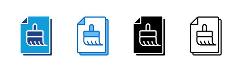 Data Cleaning Multi Style - Cleaning brush on paper documents