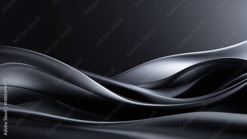 Poster sophisticated black silk gradient with soft texture