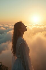 Fototapeta premium Inner Peace in the Clouds