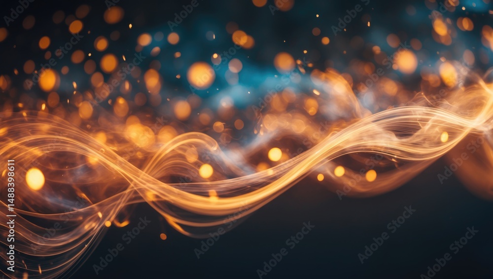 Poster abstract bokeh and light leaks photo overlays with rainbow colors and optical flare