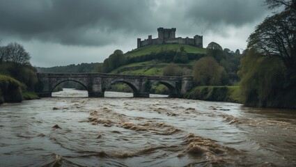 Severe Rainfall Causes River to Overflow and Results in Flooding