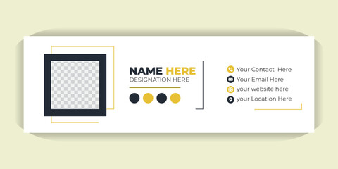 Modern Corporate Email Signature Design, Minimal Flat Mail Footer Template, Professional Business Email Footer, Clean Corporate Signature Layout
