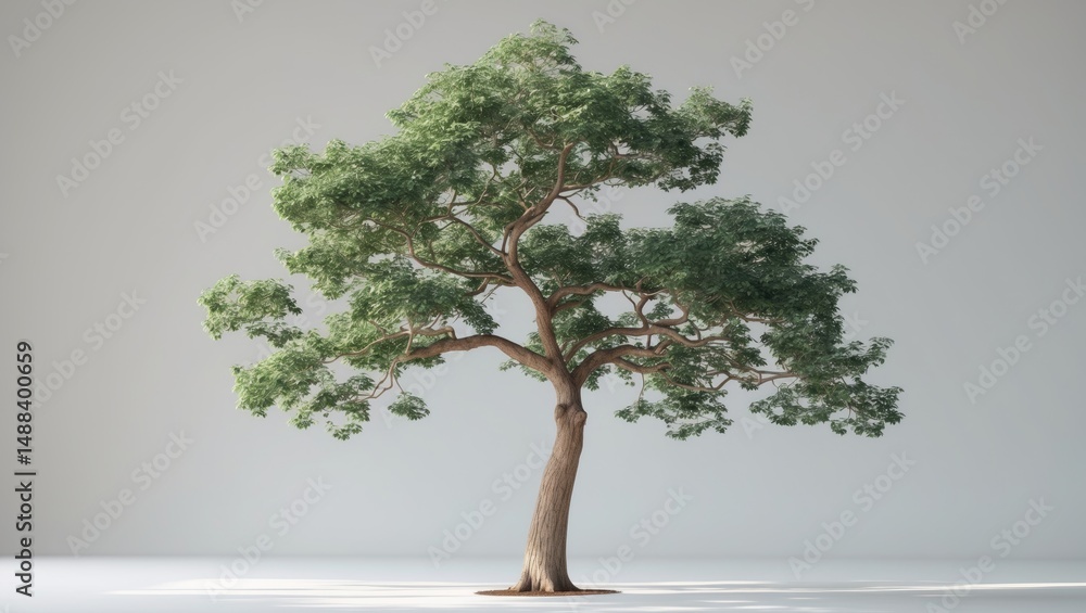 Poster isolated tree garden design on a white background with clipping paths.