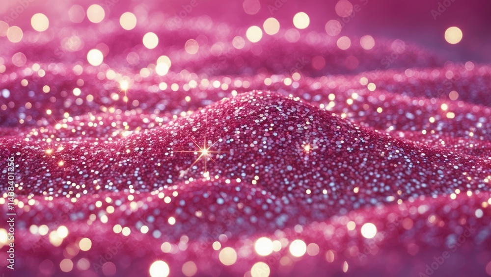 Aufkleber red glittery bokeh background with abstract design
