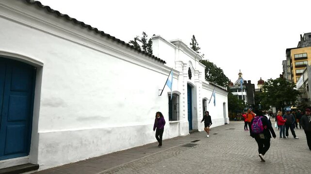 TUCUMAN, ARGENTINA - MARCH 25, 2013: Independence House San Miguel de Tucuman, Tucuman  independence  year 1816 province, northern Argentina. casa  de tucuman--colonial arquitecture,historical 