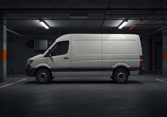 White Van in Underground Parking