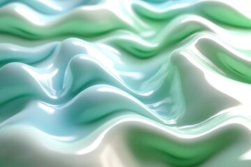 Obraz premium Flowing pastel waves, glossy surface
