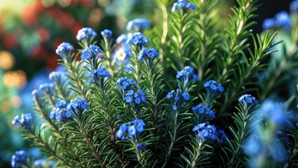 A garden abundant with herbs and blossoms