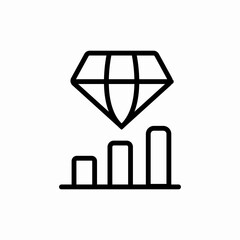 Diamond value premium quality icon vector sign