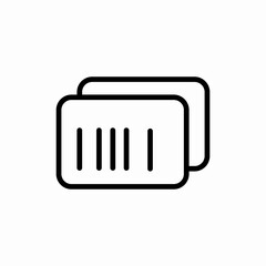 Barcode scan product code icon vector sign