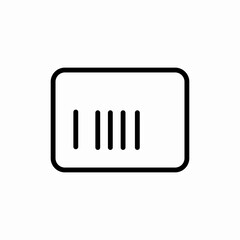 Barcode scan product code icon vector sign
