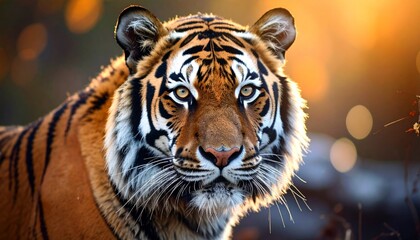 Obraz premium Portrait photo of tiger with blurred background