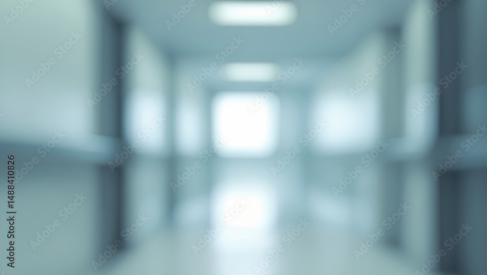 Poster Smooth blurred hallway with abstract background