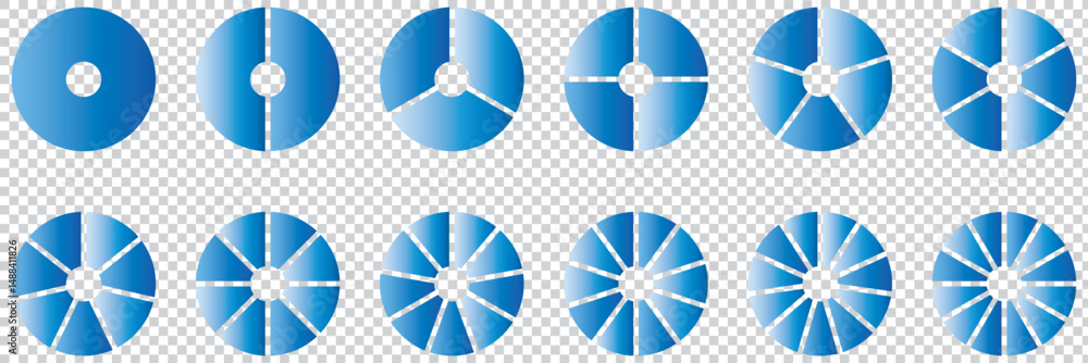 Aufkleber pie chart icon. circle diagram, infographic render element for budget analysis, allocation of resour