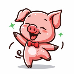 cute pig vector
